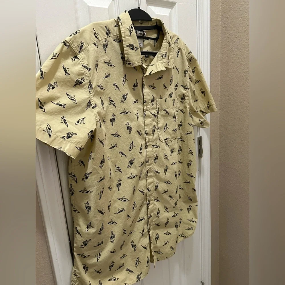 The North Face Men's Baytrail Button Down Shirt- XL Bird Watcher print